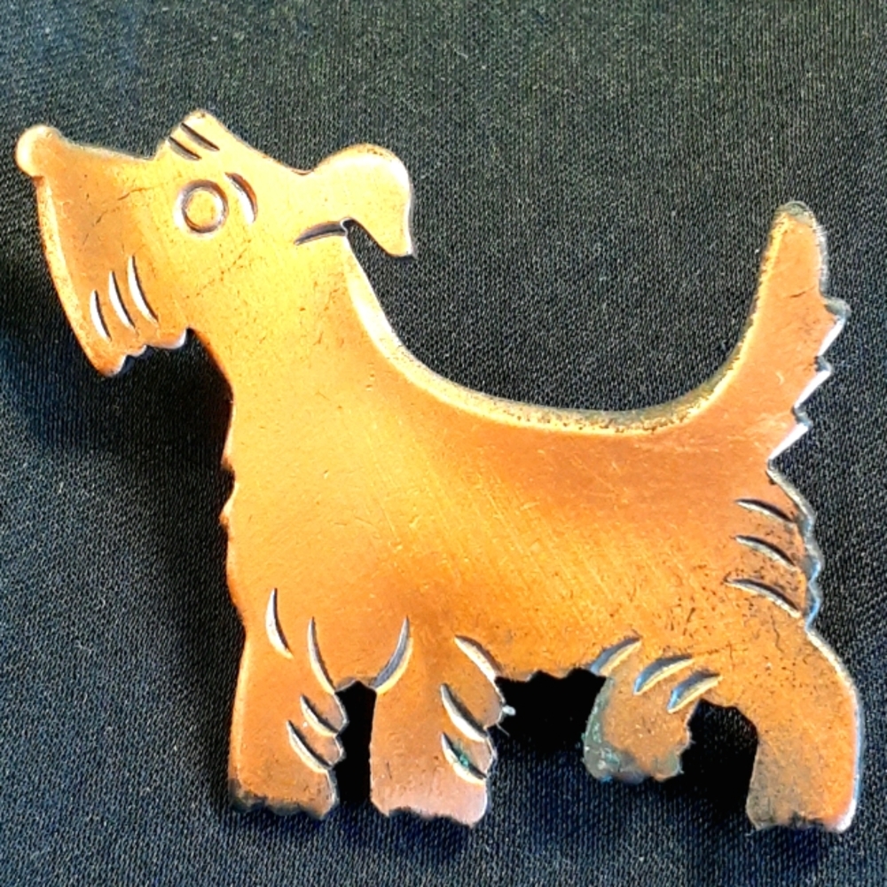 🐕3 for $25 Bundle Sale- Coppercraft Guild Brooch of a Scottish Terrier🐕